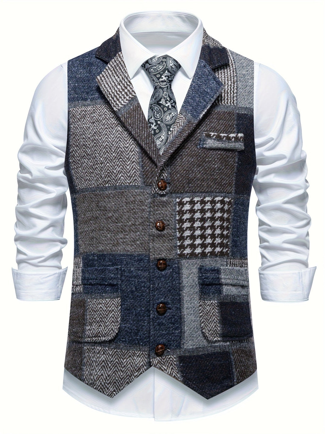 Tobias | Patchwork Op maat Gemaakt Vest