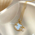 Sharon | Elegante Maansteen en Parel Ketting