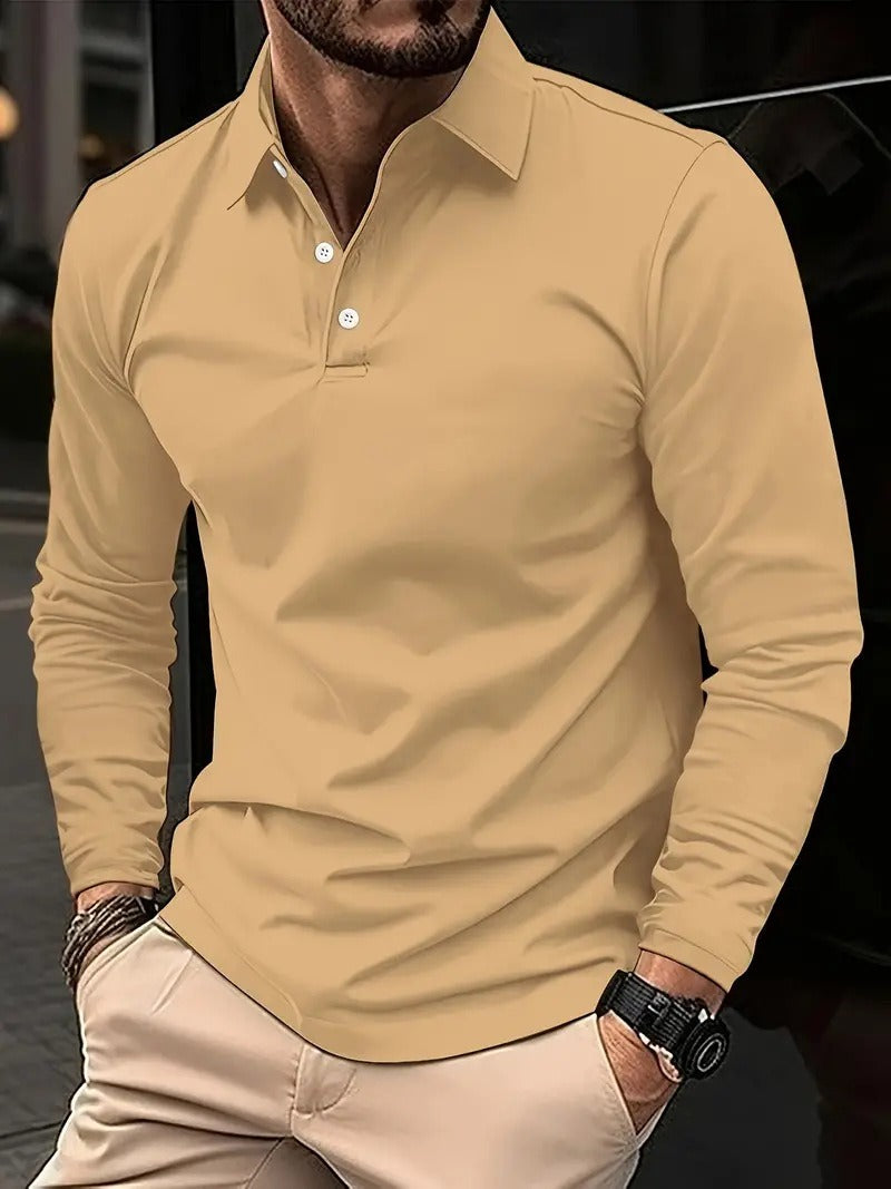 Dalton | Verfijnde Lange Mouwen Polo Shirt
