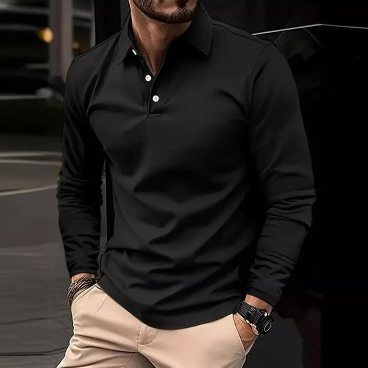 Dalton | Verfijnde Lange Mouwen Polo Shirt