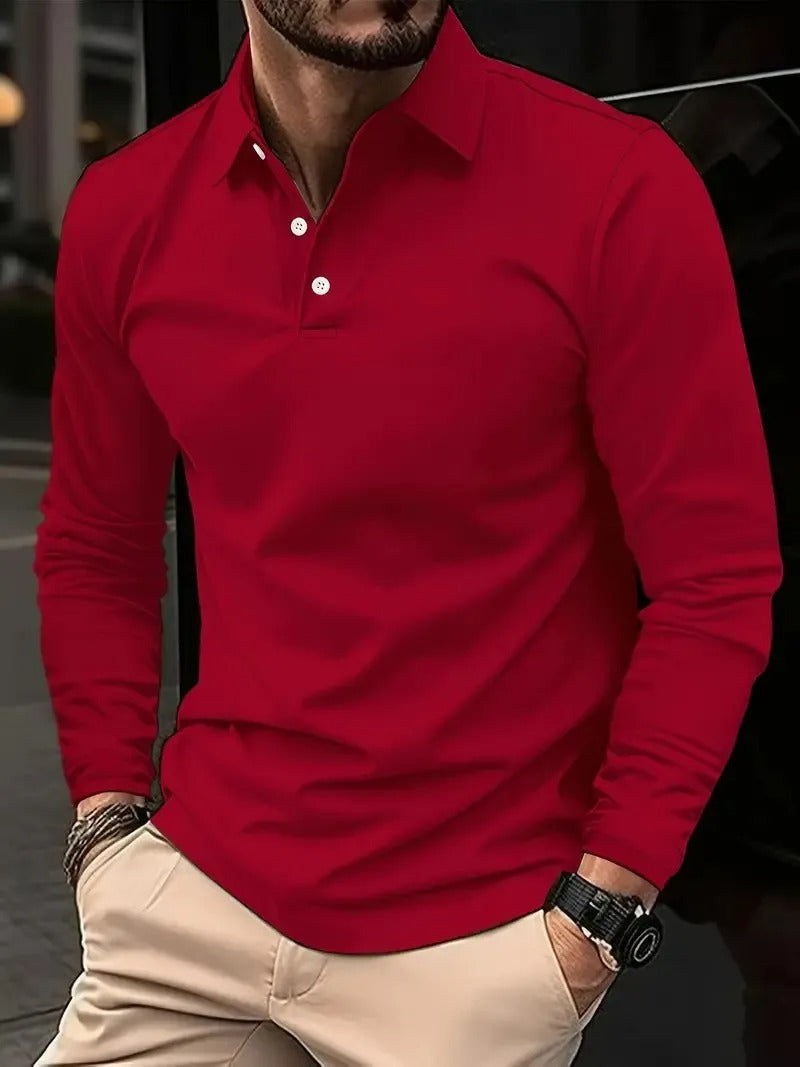 Dalton | Verfijnde Lange Mouwen Polo Shirt
