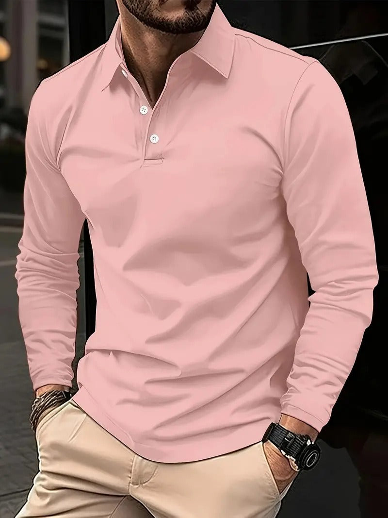 Dalton | Verfijnde Lange Mouwen Polo Shirt