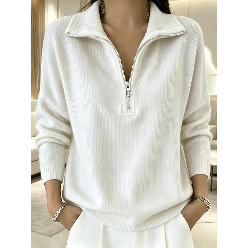 Georgina | Kwart-Zip Col Pullover